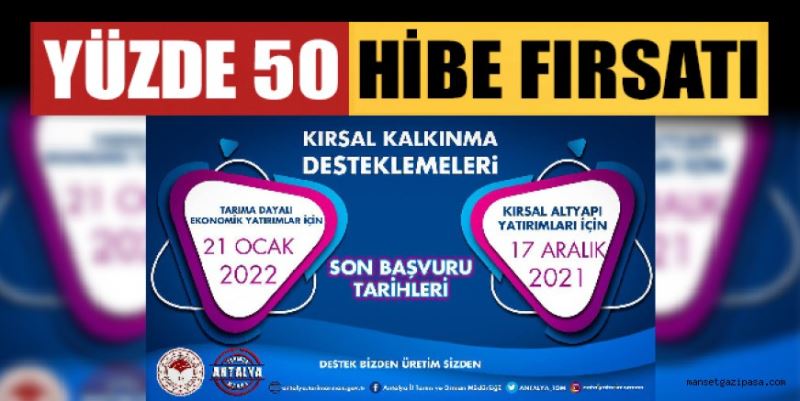 YÜZDE 50 HİBE FIRSATI